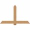 Ekena Millwork Eugene Smooth Timber Gable Bracket, Western Red Cedar, 60"W x 38"H x 1 1/2"D x 5 1/2"F, 15/12 Pitch GBW060X38X0206EUG00SWR - alternate 1